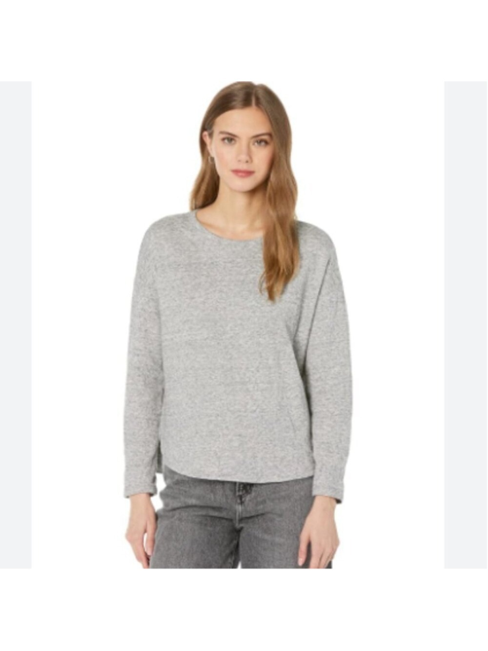 Madewell Cozy Sweatshirt Size XS Gray Oversized Loungewear Soft Scoop Neck EUC